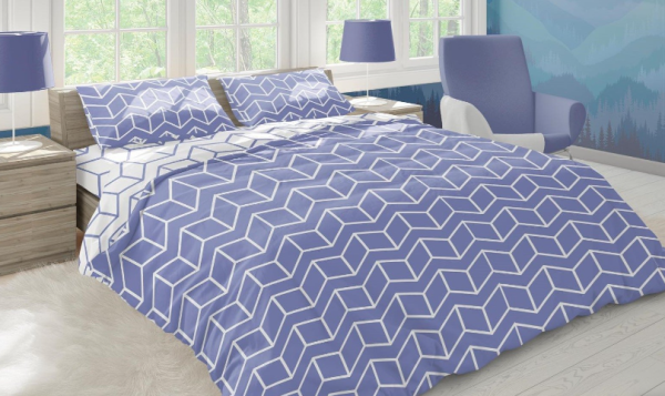 Комплект постільної білизни "ТЕП" двоспальний 361 Blue Afflatus, 70x70