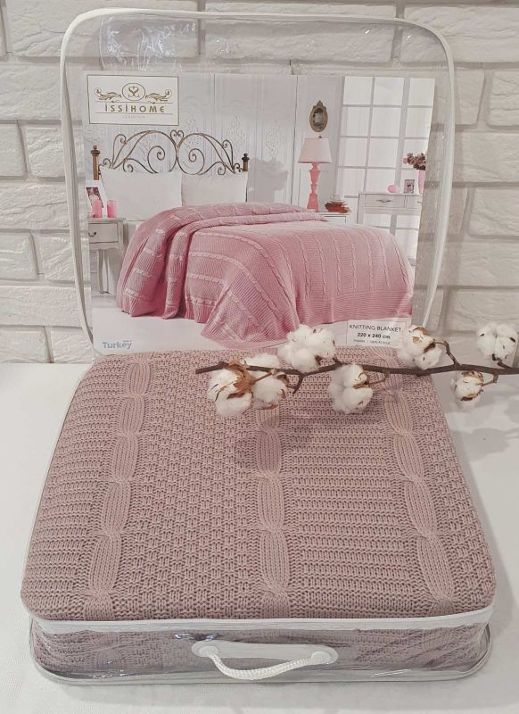 Плед вязаний Issihome Lilac 220х240