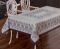 Скатертина Maison Royale льон з мереживом 160x300 Kilim Cream-Grey