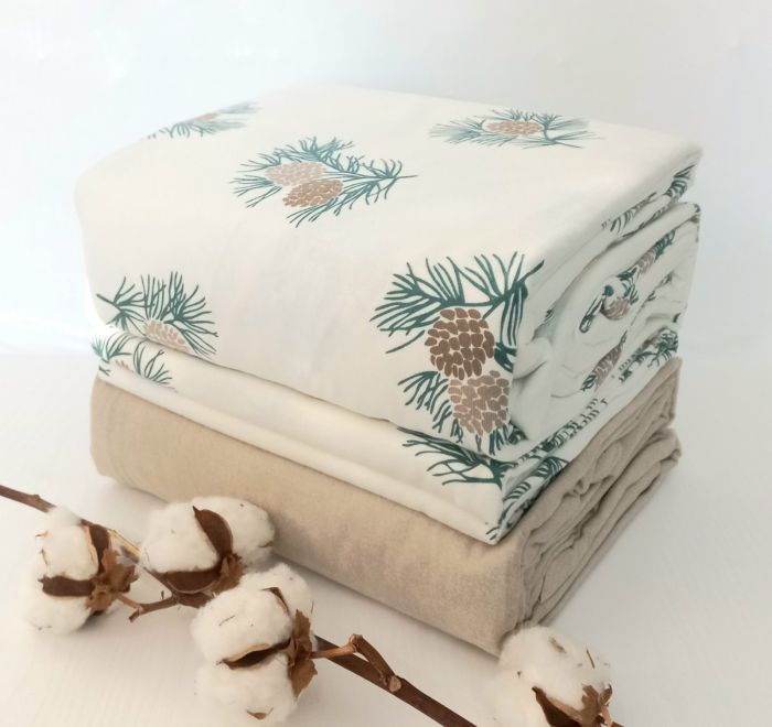 Постільна білизна Cotton Collection фланель 200x220 Pinecone