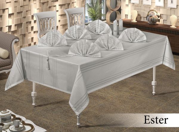 Скатертина Set Maison Royale 160x350+12 psc Ester Grey
