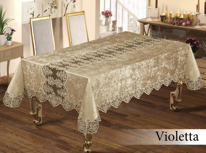 Скатертина Велюр Maison Royale 160x260 Violetta Cappucino