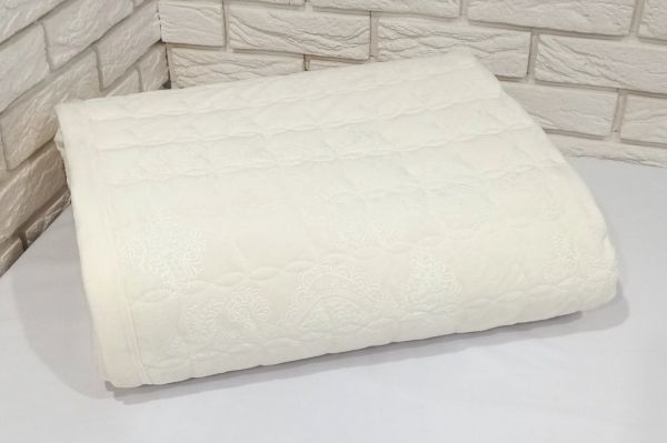 Покривало велюрове Model-1 200x230 Milk
