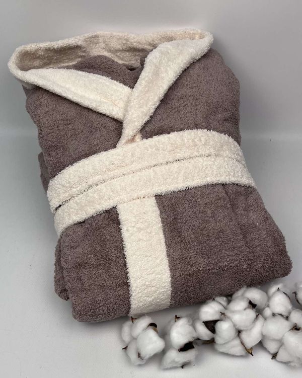 Халат Cottonize cod800 Brown-White L