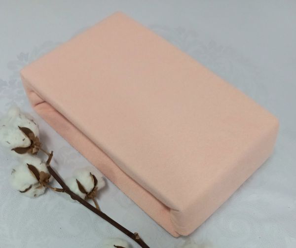 Простирадло 160х200 махрове на резинці "Home line"  LightPeach 130г/м2
