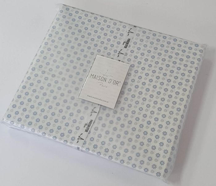 Простирадло+наволочки 180x200+50х70 ранфорс Deluxe Maison D'or Daisi Blue
