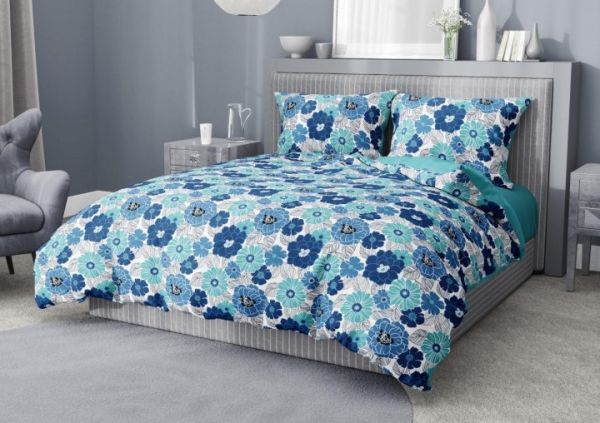 Комплект постільної білизни "ТЕП" двоспальний Blue Georgine, 70x70