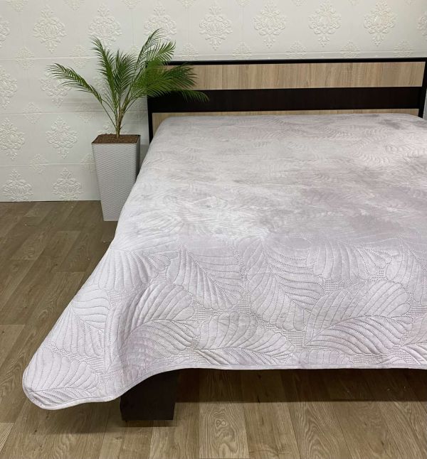 Покривало велюрове Model-16 (1284) 220х240 Light Grey