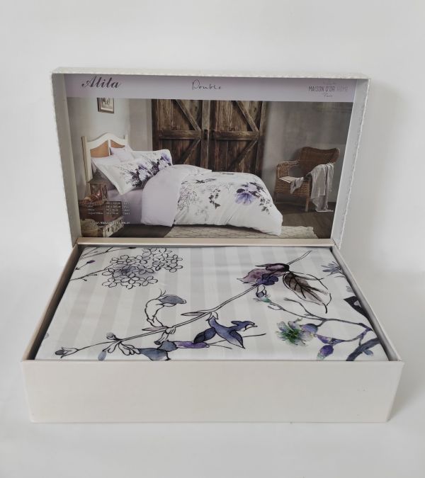 Постільна білизна Maison D'or сатин 200х220 Alita Blue