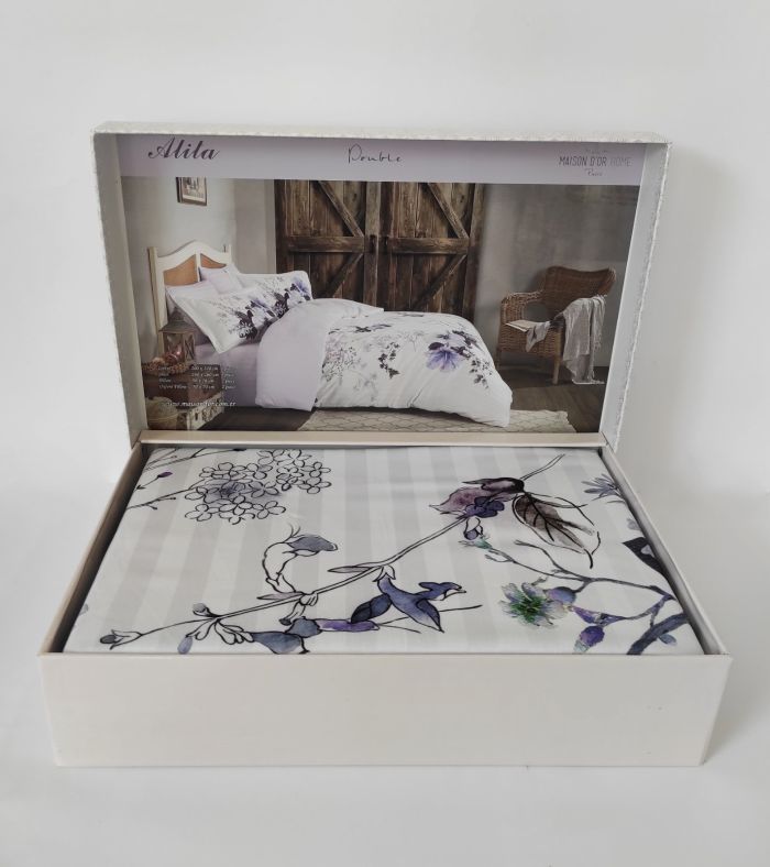 Постільна білизна Maison D'or сатин 200х220 Alita Blue