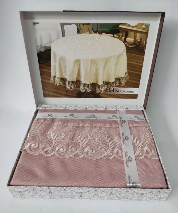 Скатертина Maison Royale 160 Q Melisa Pudra
