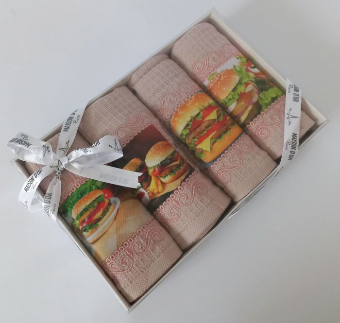 Подарунковий набір рушників Maison D'or Burger Pudra