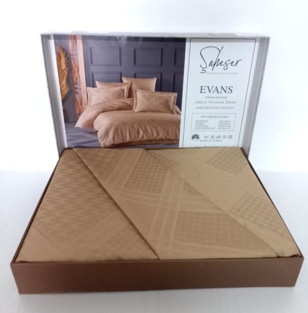 Постільна білизна Saheser Jacquard Vip Satin 200X220 Evans Hardal