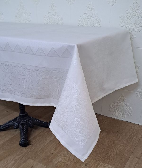 Скатертина Masali тефлон 160x400 Model 505 Cream