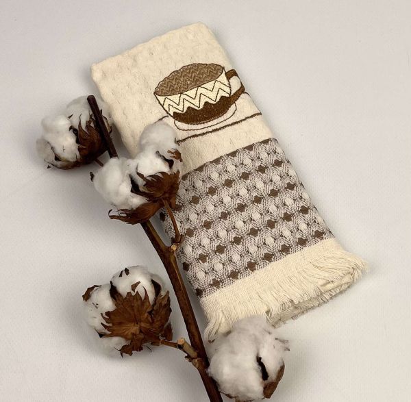 Вафельний кухнний рушник 45х65 Cappucino Light Brown