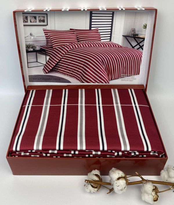Постільна білизна Maison D'or сатин 200х220 Revan Loire Linens Red