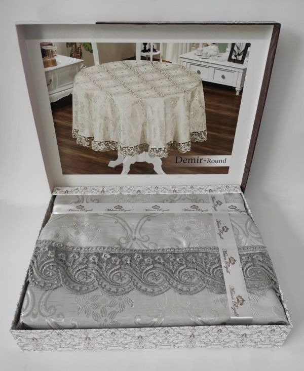 Скатертина Maison Royale 160 круг Demir Gri
