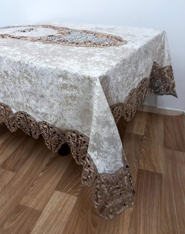 Скатертина Велюр Acme Tekstil 160x220 Harem Capiccino PVS