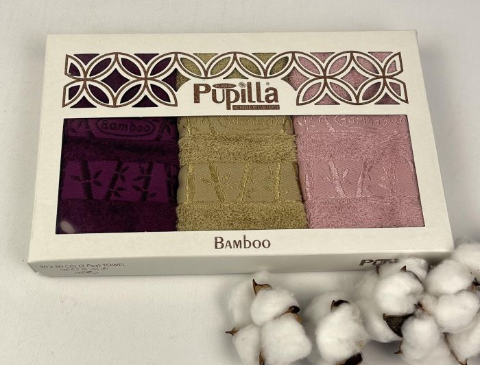 Набір махрових рушників Pupilla 3шт 30х50 Bamboo 1