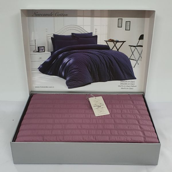 Постільна білизна Maison D'or сатин жатка 200х220 New Camile Cotton Dark Lilac