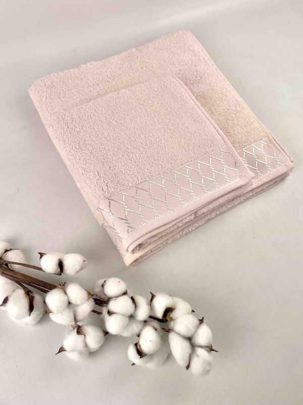 Набір рушників 2 шт AE Zefir Рожевий в фірмовій коробці