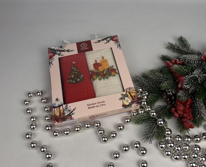 Набір вафельних рушників Nilteks 2шт Lux Christmas 7