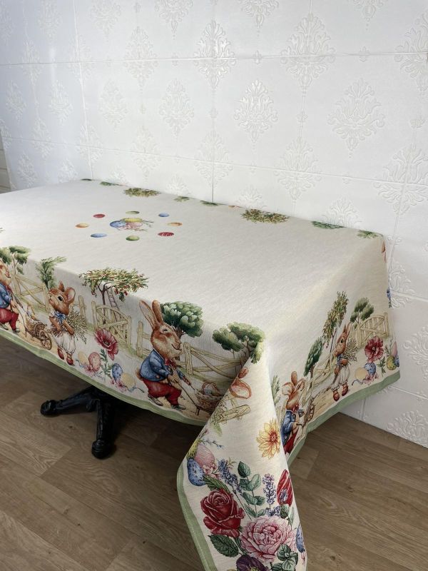 Скатертина великодня гобеленова Milano 140х180 cod 003