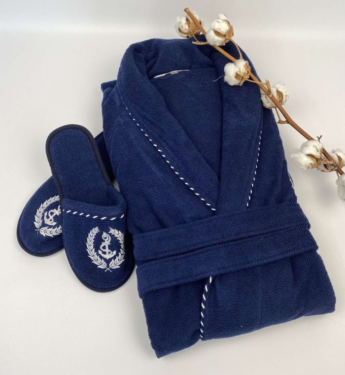 Халат чоловічий Maison D'or Michel Sailing Navy Blue S