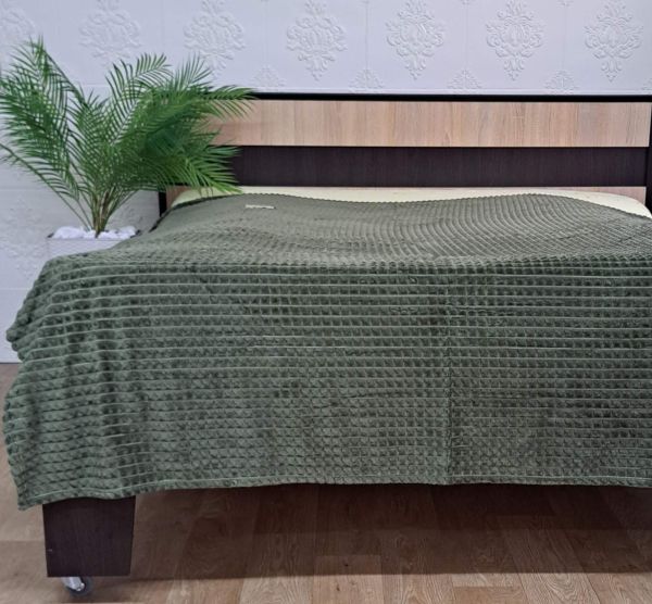 Покривало велюр без упаковки 180х220 Green (1627)