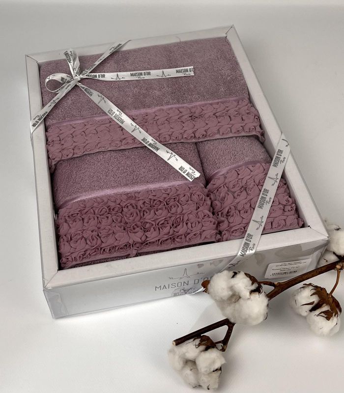 Рушники Maison D'or 3шт Rosa Lilac