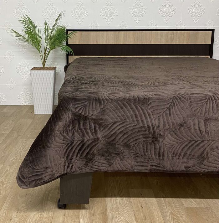 Покривало велюрове Model-16 (1284) 220х240 Chocolate