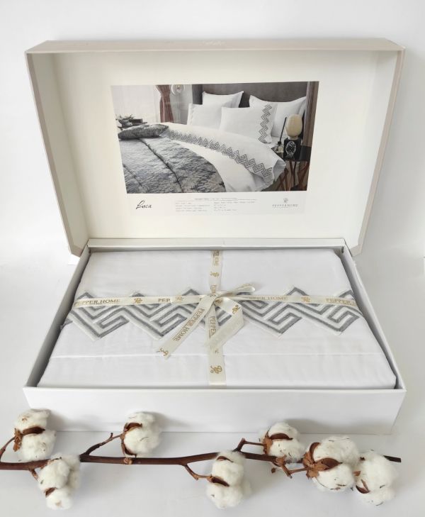 Постільна білизна Pepper Home Luca White-Blue 200x220