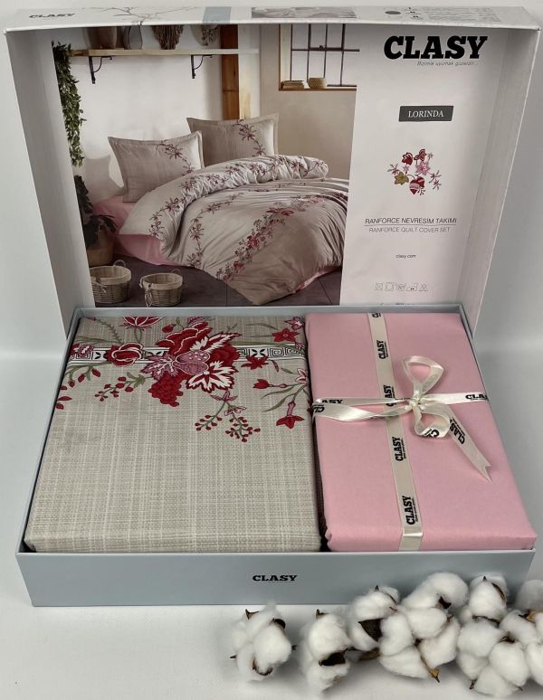 Постільна білизна CLASY ранфорс 160x220 см Lorinda V1 Pembe