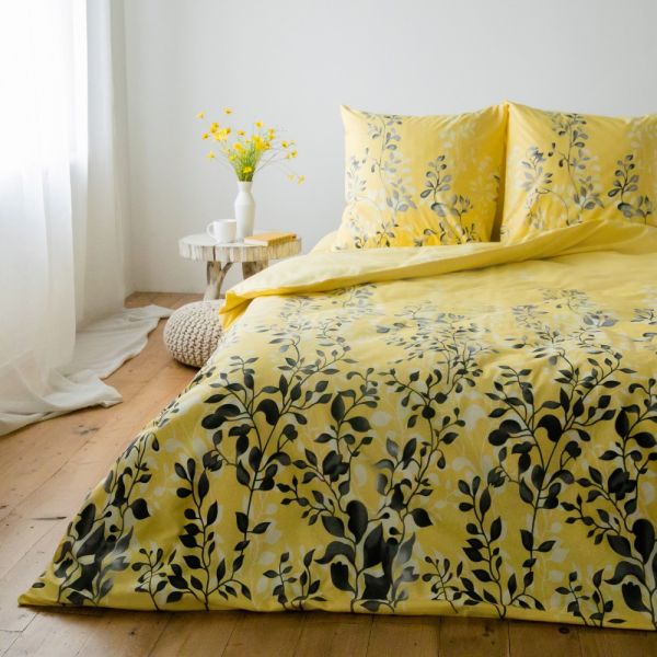 Комплект постільної білизни "Everyday collection"сімейний (Black and Yellow)