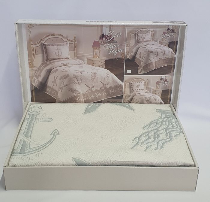 Покривало My Bed Жакард 170x240 з наволочкою Sea Blue