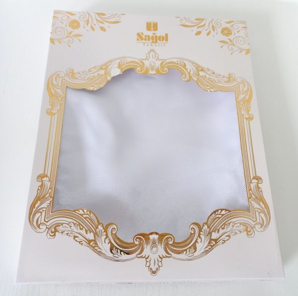 Скатертина Sagol тефлон 140x180 ovale St-060 White в коробці *