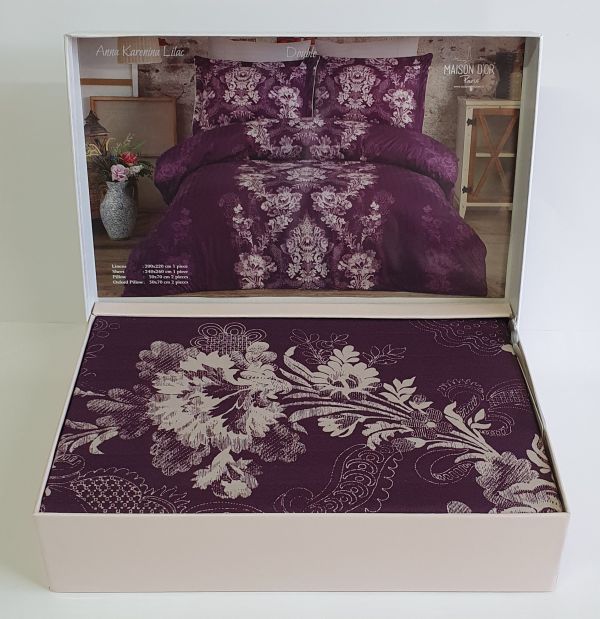 Постільна білизна Maison D'or сатин 200х220 Anna Karenina Lilac