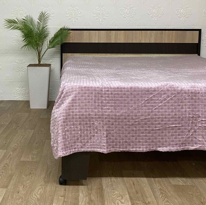 Покривало велюр євро (1216) 200х230 Pink