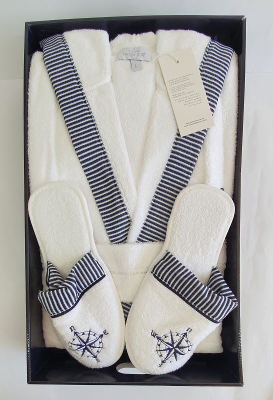 Халат чоловічий Maison D'or Marine Klub White XL