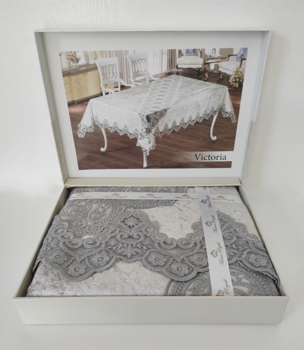 Скатертина Велюр Maison Royale 160x220 Victoria Grey