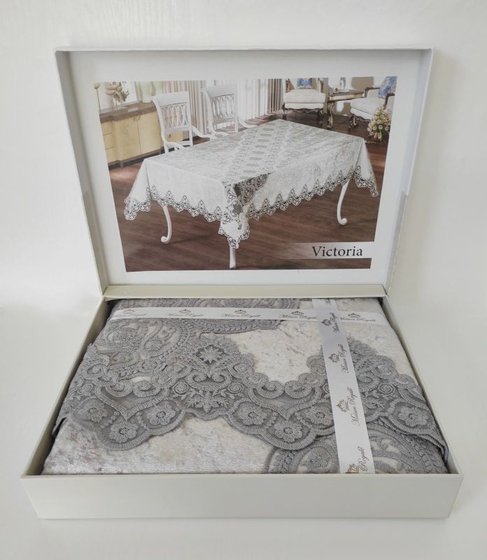 Скатертина Велюр Maison Royale 160x220 Victoria Grey