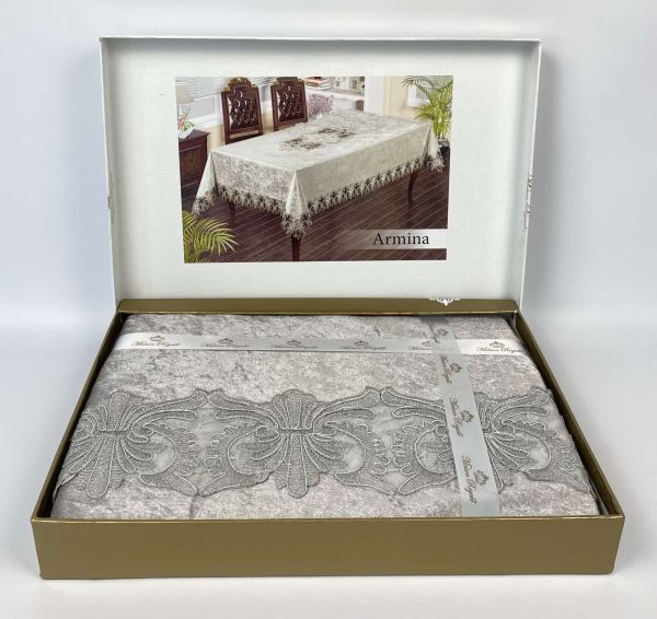 Скатертина Велюр Maison Royale 160x220 Armina Grey