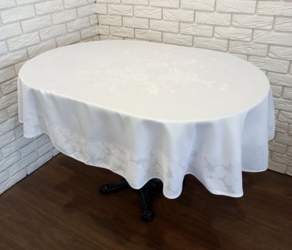Скатертина Sagol тефлон 160x300 ovale St-060 White