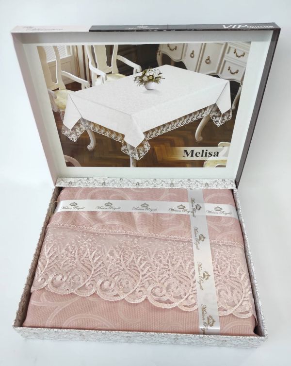 Скатертина Maison Royale 140x180 ovale Melisa Pudra