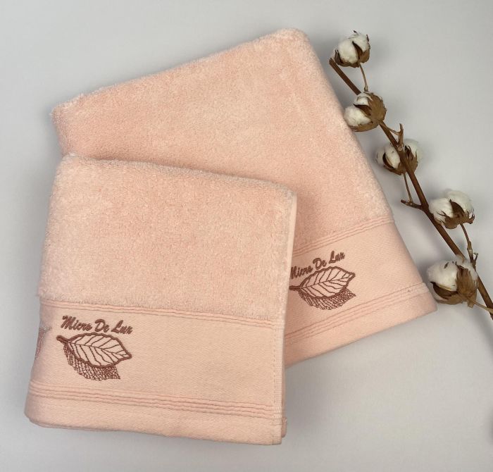 Набір рушників 2 шт Micro Cotton De Lux Pink