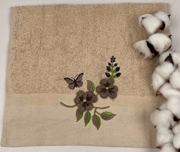 Махровий рушник Ma Me 30х50 Flowers 2 Beige
