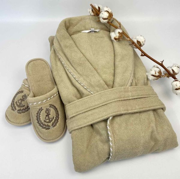 Халат чоловічий Maison D'or Michel Sailing Beige M