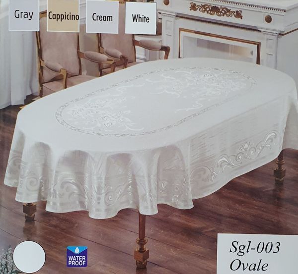 Скатертина Sagol тефлон 160x220 ovale Sgl-003 Cappucino