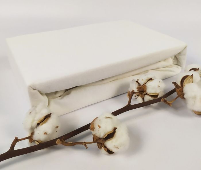 Простирадло Home Line 140x200 на резинці трикотаж Cream