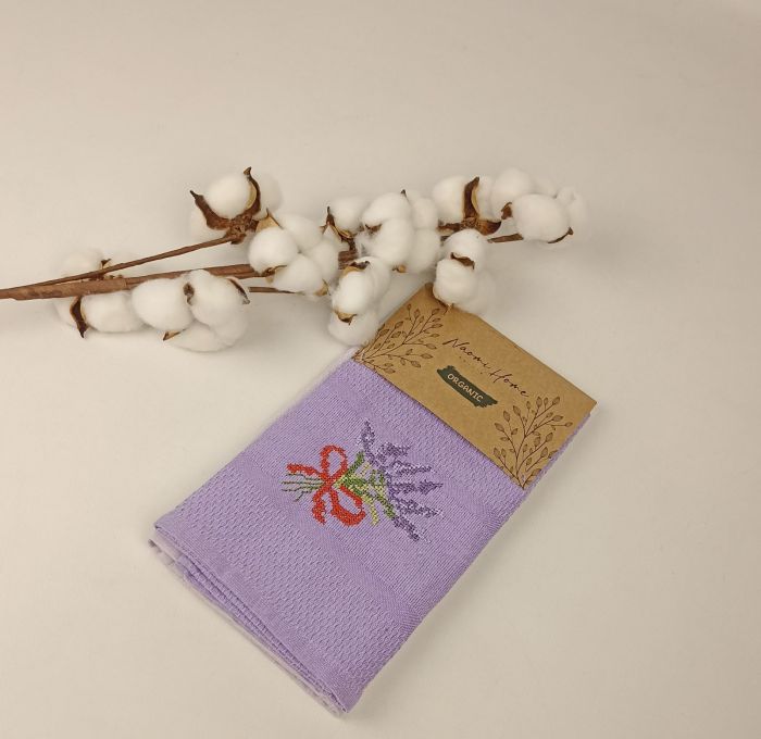 Набір вафельних рушників Meteor 2шт Pattern Hanger Lavander 1